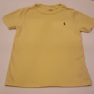 RALPH LAUREN Boys Yellow Polo Tshirt Size 5